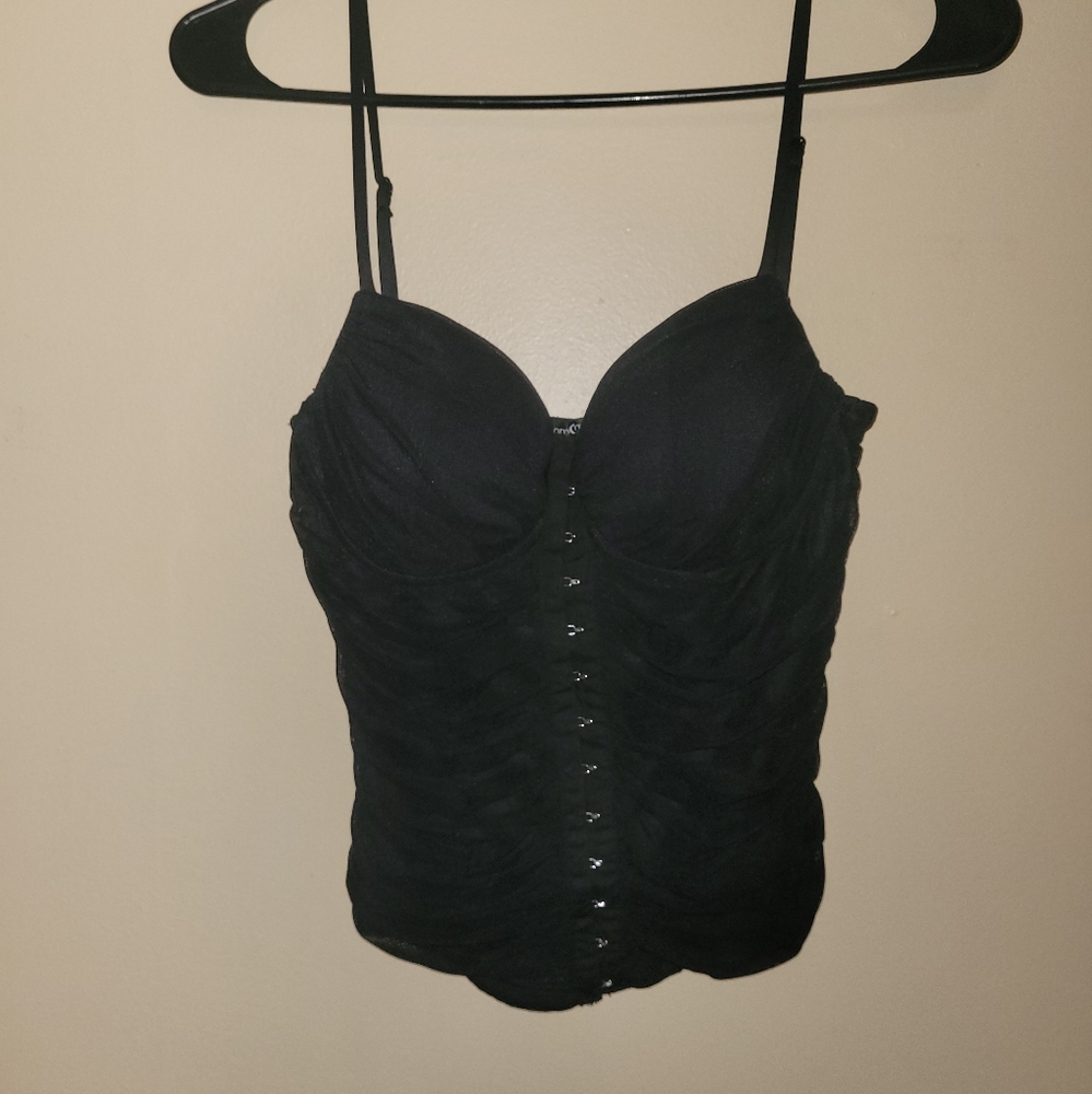 Black spaghetti strap top